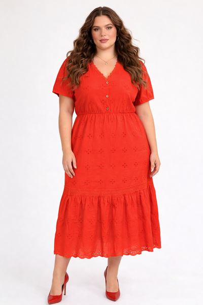 Picture of CURVY GIRL COTTON  BOHEMIAN DRESS